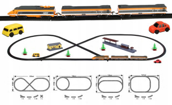 Железная дорога Fenfa ''Скоростной экспресс'' с ж/д станцией (свет, звук, длина пути 4,3 м) - 1638A