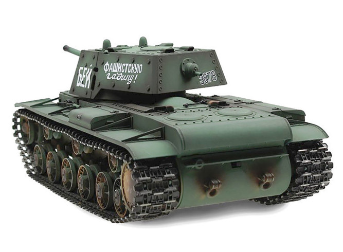 Радиоуправляемый танк Taigen КВ-1 СССР 1:16 (зеленый, звук, дым V3) - TG3878-B-V3