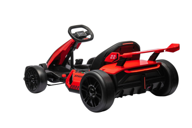 Детский электромобиль дрифт картинг (красный, 12 км/ч, 24V) - AHL007-RED
