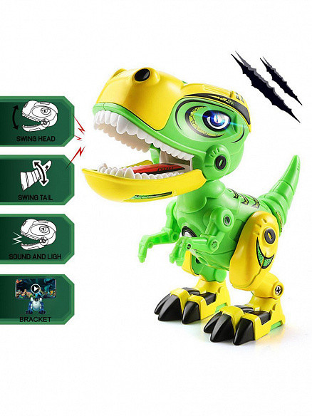 Интерактивный динозавр со светом и звуком - MY66-Q1203L-G