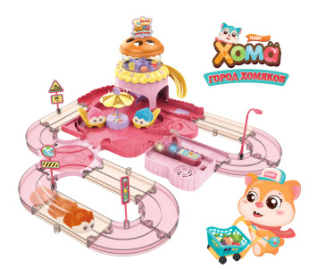 Игровой набор Fenfa "Город хомяков" Розовое Кафе в гостях у Лолы (2 хомяка, свет, звук) - 1619D