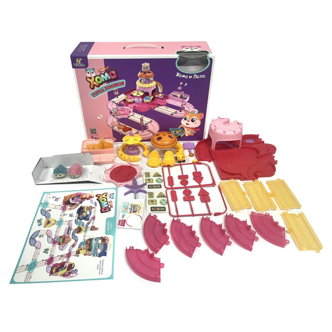 Игровой набор Fenfa &amp;quot;Город хомяков&amp;quot; Розовое Кафе в гостях у Лолы (2 хомяка, свет, звук) - 1619D