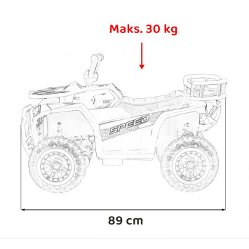 Детский электромобиль квадроцикл X-Robust (белый, 24V, 4WD, пульт, EVA) - XMX651-24V-4WD-WHITE