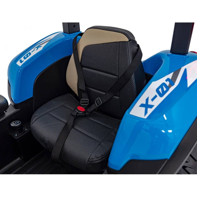 Детский электромобиль трактор с прицепом (синий, EVA, 4WD, пульт, 24V) - BLT-206C-4WD-24V-BLUE