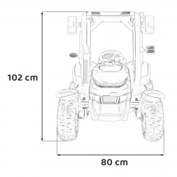Детский электромобиль трактор с прицепом (синий, EVA, 4WD, пульт, 24V) - BLT-206C-4WD-24V-BLUE