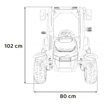Детский электромобиль трактор с прицепом (синий, EVA, 4WD, пульт, 24V) - BLT-206C-4WD-24V-BLUE