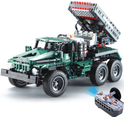 Конструктор Double E Cada Technics, боевая машина &amp;quot;Катюша&amp;quot;, 1369 деталей, пульт управления - C61002W