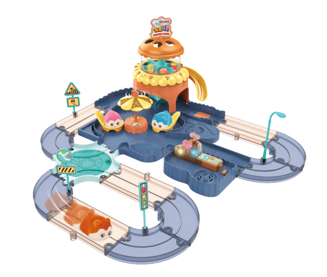 Игровой набор Fenfa &amp;quot;Город хомяков&amp;quot; Синее Кафе в гостях у Хомы (2 хомяка, свет, звук) - 1619C