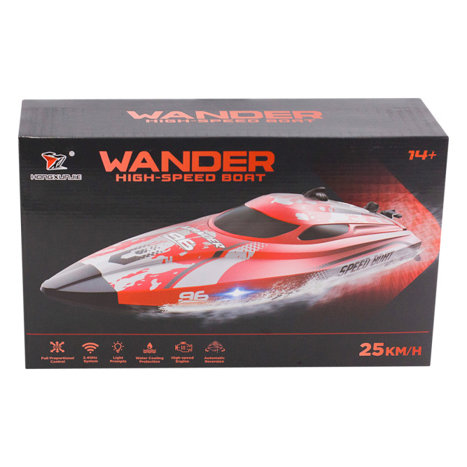 Радиоуправляемый катер Wander (30 см, LED, 25 км/ч) - HJ820-BLUE