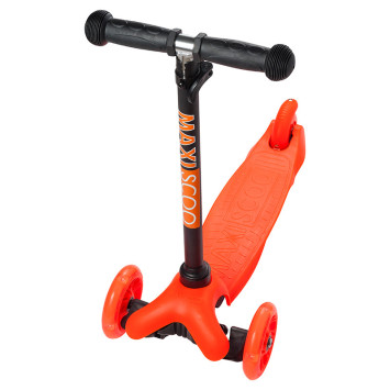 Самокат Maxiscoo Baby Трехколесный Детский со Светящимися Колесами, Оранжевый - MSC-B101706