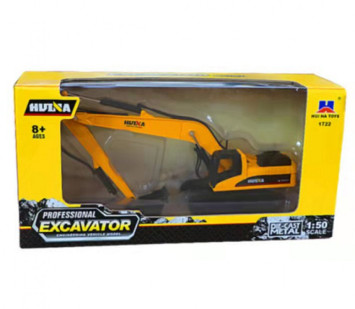 Металлический гусеничный экскаватор HuiNa Toys 1:50 - HN1722-YELLOW