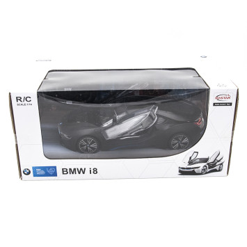 Радиоуправляемая машина Rastar BMW i8 Black 1:14 (двери открываеются с пульта) - RAS-71000