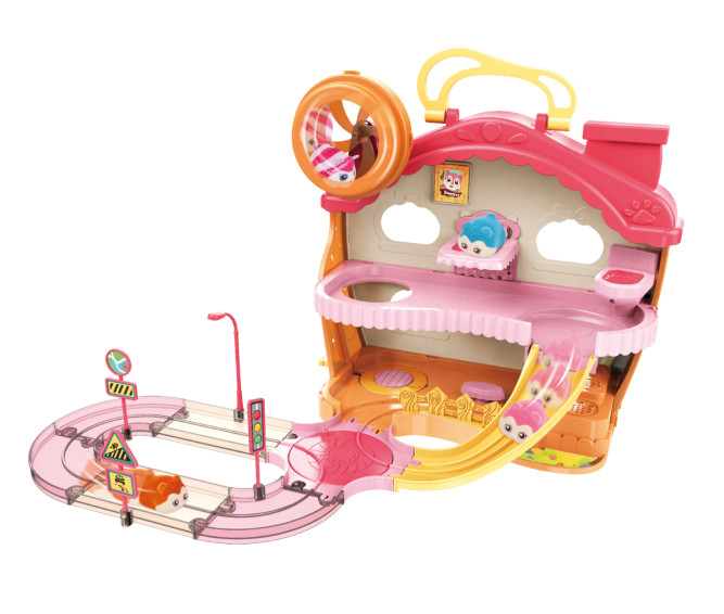 Набор игровой Fenfa &amp;quot;Город хомяков&amp;quot; Розовый Дом Лолы (2 хомяка, свет, звук) - 1619B