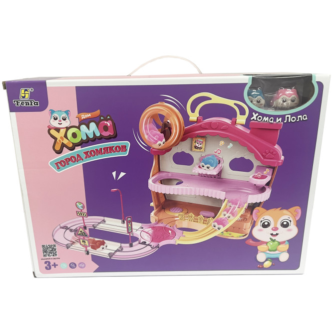 Набор игровой Fenfa &amp;quot;Город хомяков&amp;quot; Розовый Дом Лолы (2 хомяка, свет, звук) - 1619B