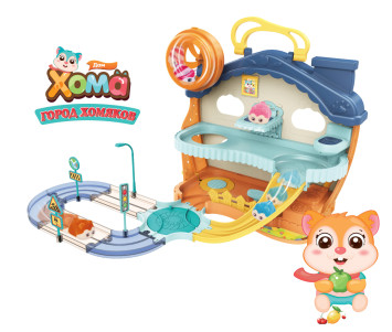 Набор игровой Fenfa "Город хомяков" Синий Дом Хомы (2 хомяка, свет, звук) - 1619A