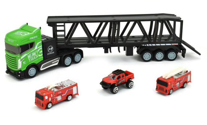 Радиоуправляемый автовоз с машинками и набор дорожных знаков (2WD, акб, 1:16) - GM1918C