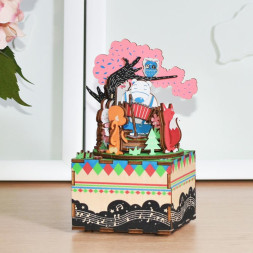 Деревянный 3D конструктор - музыкальная шкатулка Robotime "Forest Concert" - AM404