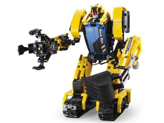 Радиоуправляемый конструктор CADA 2 в 1 экскаватор ROCK MAN (930 деталей) - C51026W