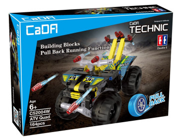 Конструктор Double E Cada Technics, квадроцикл, 164 детали, инерционная модель - C52004W