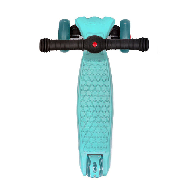 Самокат Maxiscoo Junior  Delux Трехколесный Складной со Светящимися Колесами, Мятный - MSC-J091805D