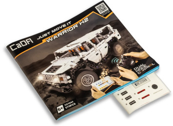 Радиоуправляемый конструктор CaDA внедорожник Warrior H2, 575 элементов - C51044W