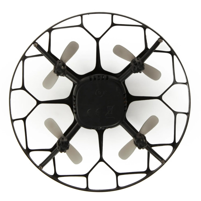 Радиоуправляемая летающая тарелка для детей и начинающих, 2 скорости, 10 трюков, подсветка, защита пропеллеров, аккумулятор