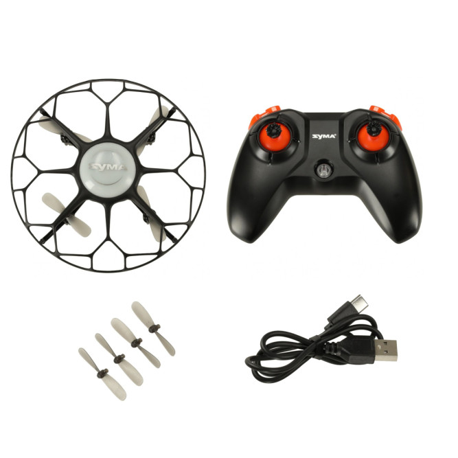 Радиоуправляемая летающая тарелка для детей и начинающих, 2 скорости, 10 трюков, подсветка, защита пропеллеров, аккумулятор