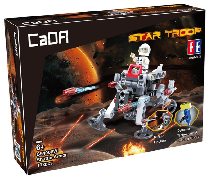 Конструктор Double E Cada Technics, луноход, 102 детали - C54002W