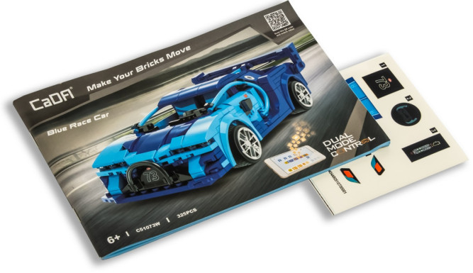 Радиоуправляемый конструктор CADA спортивный автомобиль Blue Race Car, 325 деталей - C51073W