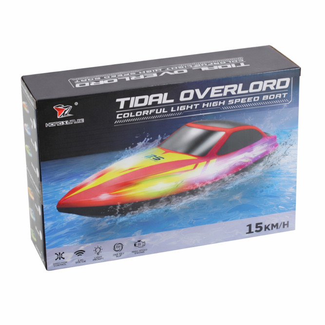 Радиоуправляемый катер (15 км/ч, 25 см, 30 мин, 7 видов подсветки) - HJ825-BLUE