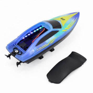 Радиоуправляемый катер (15 км/ч, 25 см, 30 мин, 7 видов подсветки) - HJ825-BLUE