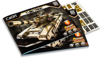 Радиоуправляемый конструктор CaDA Танк Т90, 1722 детали - C61003W