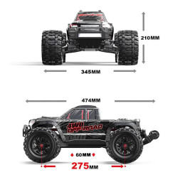 Радиоуправляемый монстр MJX Hyper Go V2 Brushless 4WD 1:10 - MJX-10208-V2-BLACK