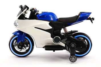 Детский электромотоцикл Ducati 12V - FT-1628-BLUE-WHITE