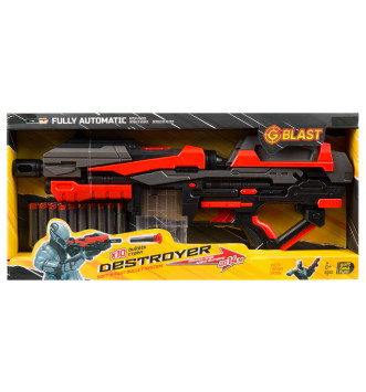 Автоматический бластер Автомат с обоймой на 10 мягких патронов - FJ821