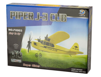 Радиоуправляемый самолет Piper Cub J3 для начинающих 2.4G - FX803-BLUE
