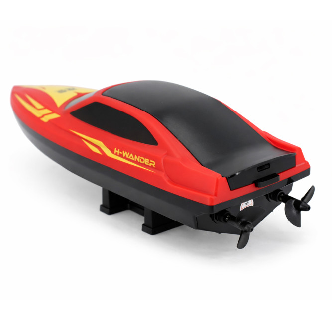 Радиоуправляемый катер (15 км/ч, 25 см, 30 мин, 7 видов подсветки) - HJ825B-RED