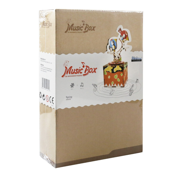 Деревянный 3D конструктор - музыкальная шкатулка Robotime &amp;quot;Song of Bird and Tree&amp;quot; - AM301