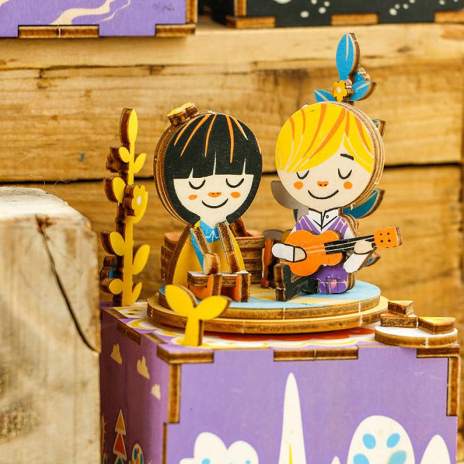 Деревянный 3D конструктор - музыкальная шкатулка Robotime &amp;quot;Summer’s Day&amp;quot; - AM303