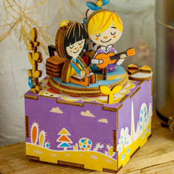 Деревянный 3D конструктор - музыкальная шкатулка Robotime "Summer’s Day" - AM303