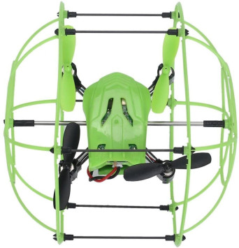 Радиоуправляемый квадрокоптер с защитной сеткой Green SkyWalker - HM1336-GREEN