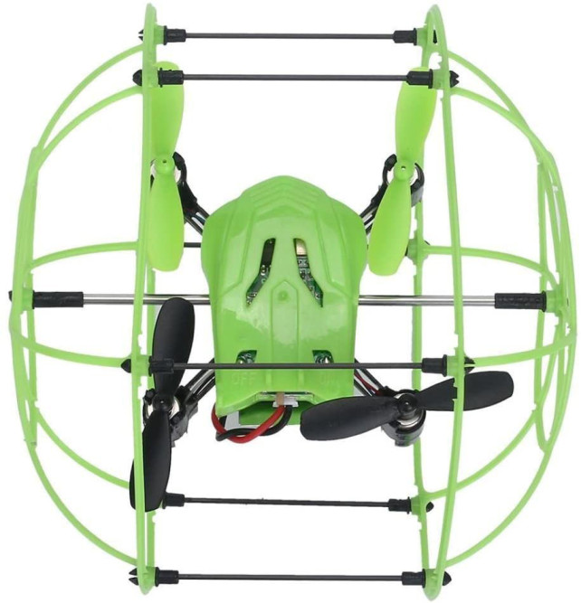 Радиоуправляемый квадрокоптер с защитной сеткой Green SkyWalker - HM1336-GREEN
