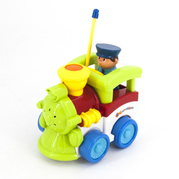 Детский зеленый радиоуправляемый паровоз - 6605