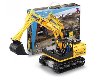 Конструктор CADA deTech радиоуправляемый гусеничный экскаватор (544 детали) - C51057W