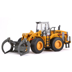 Металлический фронтальный погрузчик бревен HUI NA TOYS масштаб 1:40 - HN1914