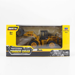 Металлический фронтальный погрузчик бревен HUI NA TOYS масштаб 1:40 - HN1914