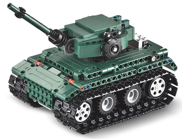 Конструктор Double E Cada Technics, Танк Tiger 1, 313 деталей, пульт управления - C51018W