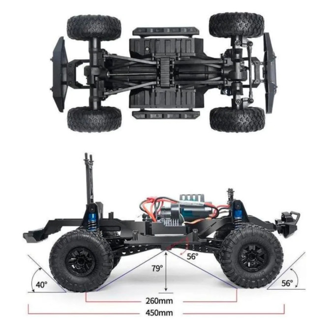 Радиоуправляемый краулер HB Beast Climbing (43 см, 4WD, 1:10) - HB-ZP1009