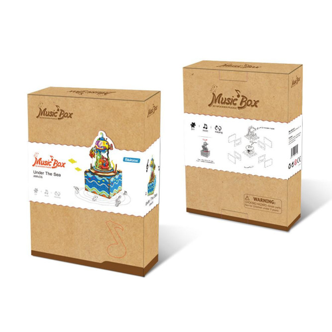 Деревянный 3D конструктор - музыкальная шкатулка Robotime &amp;quot;Under The Sea&amp;quot; - AM406