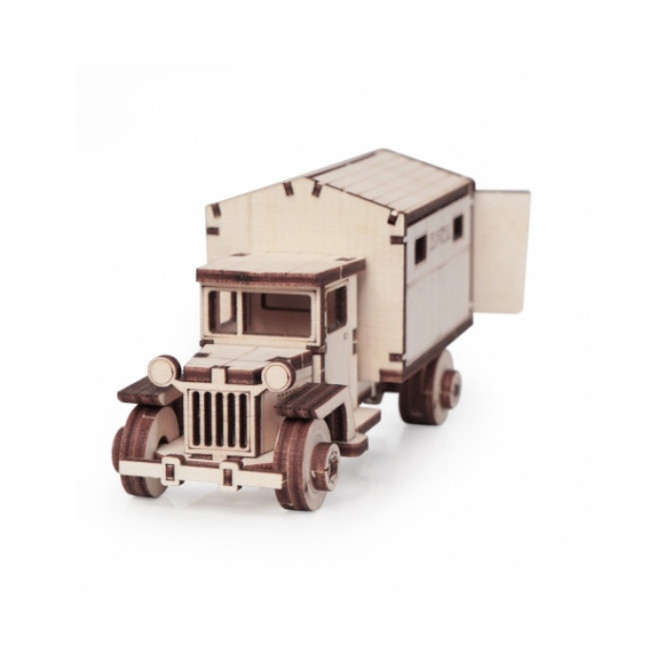 Конструктор 3D деревянный подвижный Lemmo Грузовик ЗИС 5 &amp;quot;Почта&amp;quot; - 00-85